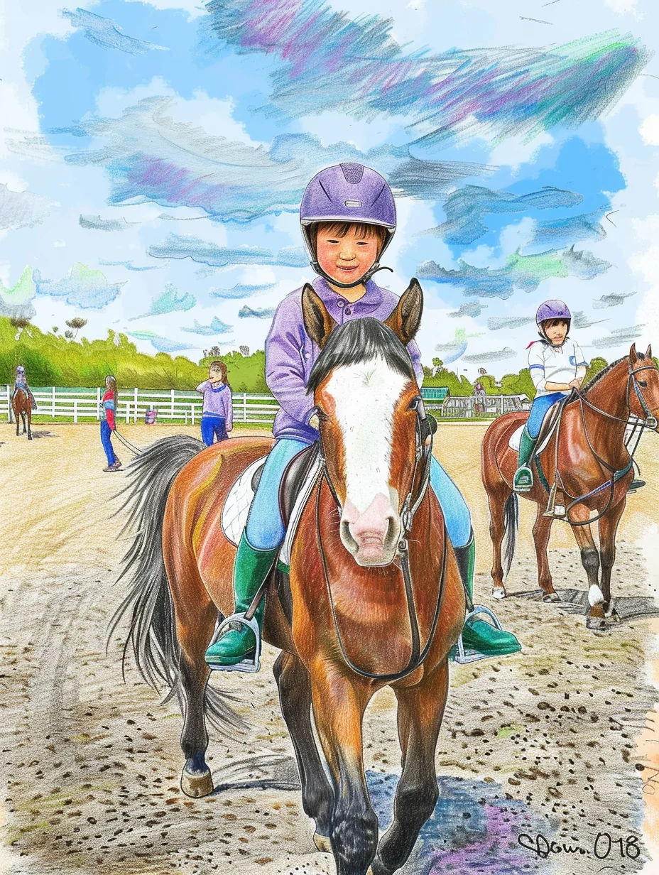 Silmaril NZ — equine memorial diamond partner, artistic illustration of horse riding theme