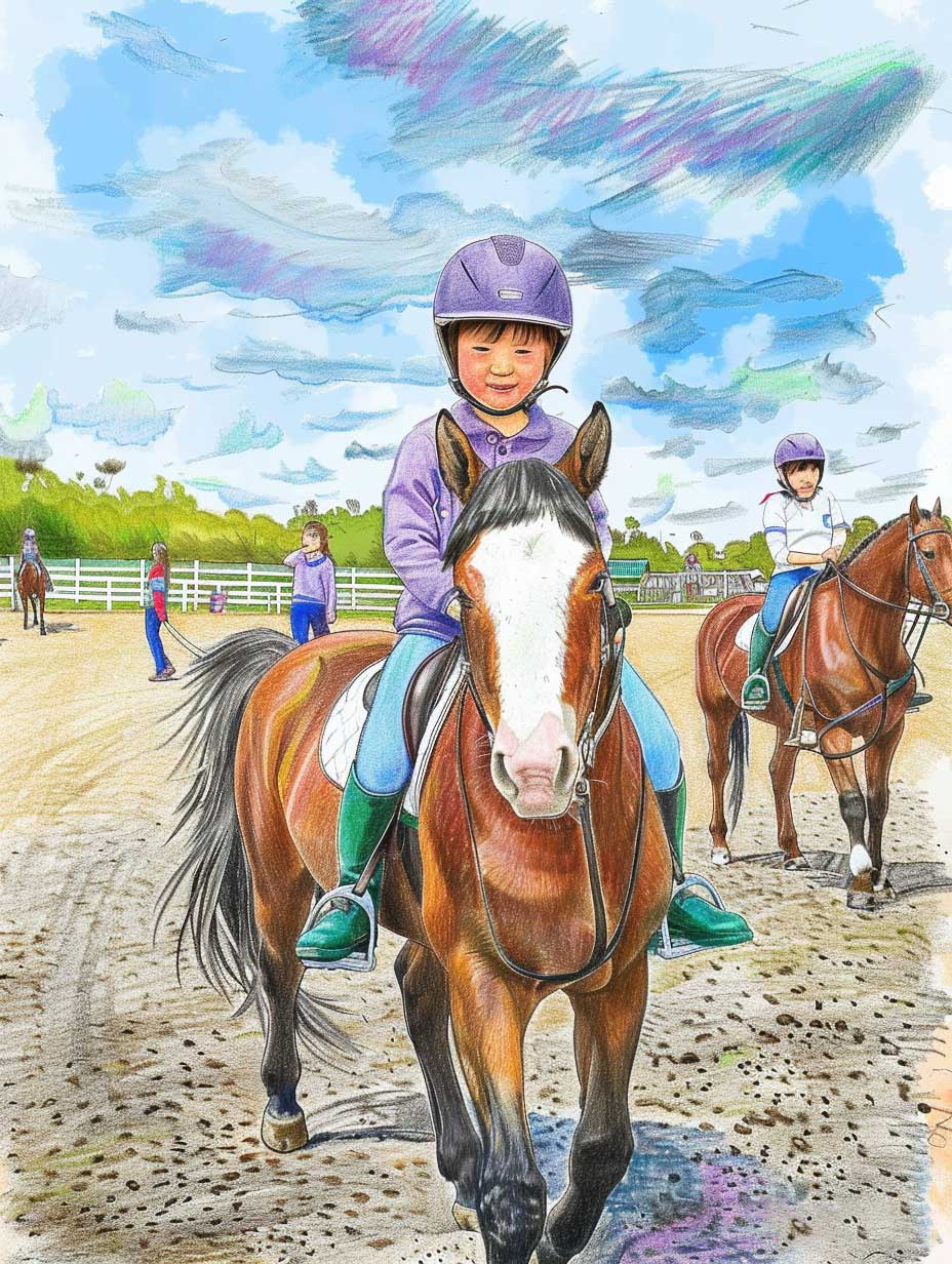 Artistic illustration of equestrian theme — representing diverse biological carbon sources including animal hair and fur for memorial diamond production
