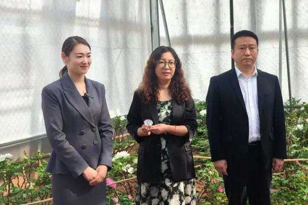 Peony Diamond unveiling ceremony at China National Flower Garden Jinxiu Pavilion