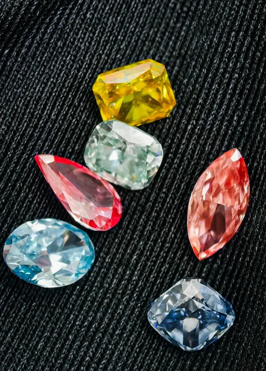 Memorial diamond collection showing color variations and finished gem quality — durability and structural integrity analysis